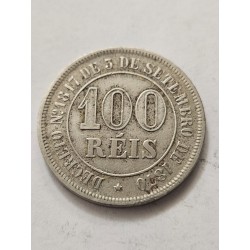 Moeda Brasil império 100 réis 1878