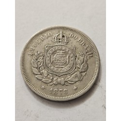 Moeda Brasil império 100 réis 1878