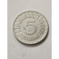 Moeda da Austria 5 shillings 1952
