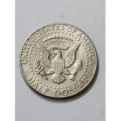 Moeda dos Estados Unidos Half Dollar Kennedy 1969 prata