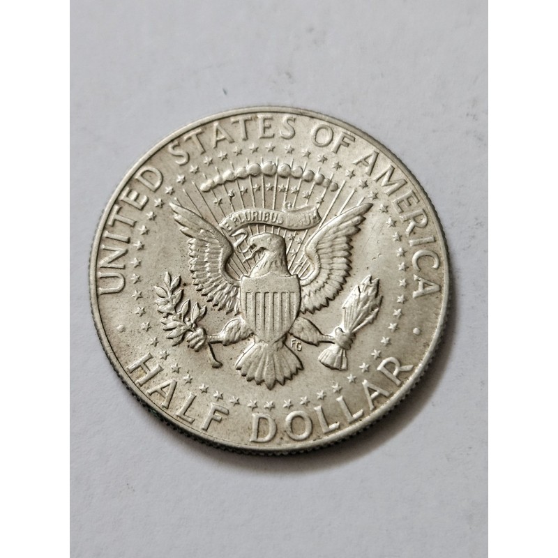 Moeda dos Estados Unidos Half Dollar Kennedy 1969 prata