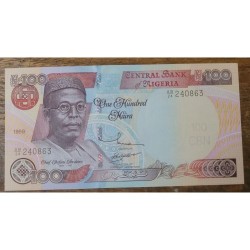 Cédula da Nigéria 100 Naira 1999 FE P28