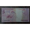 Cédula Brasil 5 reais letras LC FE
