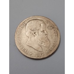 Moeda Brasil Império 40 réis 1877