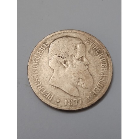 Moeda Brasil Império 40 réis 1877