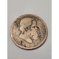 Moeda Brasil império 40 réis 1878 Bronze MBC