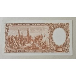 Cédula da Argentina 100 pesos P277 FE