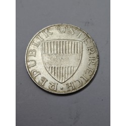 Moeda da Austria 10 shillings 1958 prata 800 10 gramas MBC