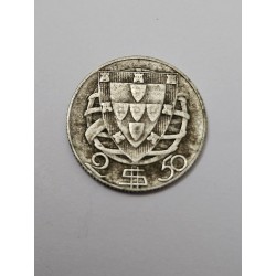 Moeda de Portugal 2$50 escudos 1943 prata