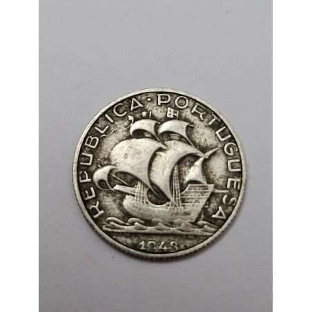 Moeda de Portugal 2$50 escudos 1943 prata
