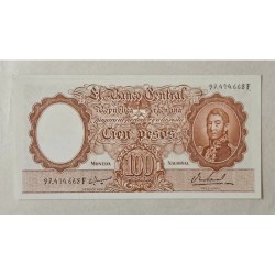 Cédula da Argentina 100 pesos P277 FE