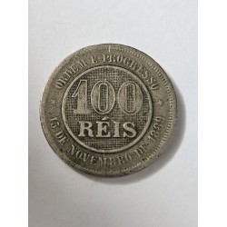 Moeda Brasil republica 100 réis 1896 MBC