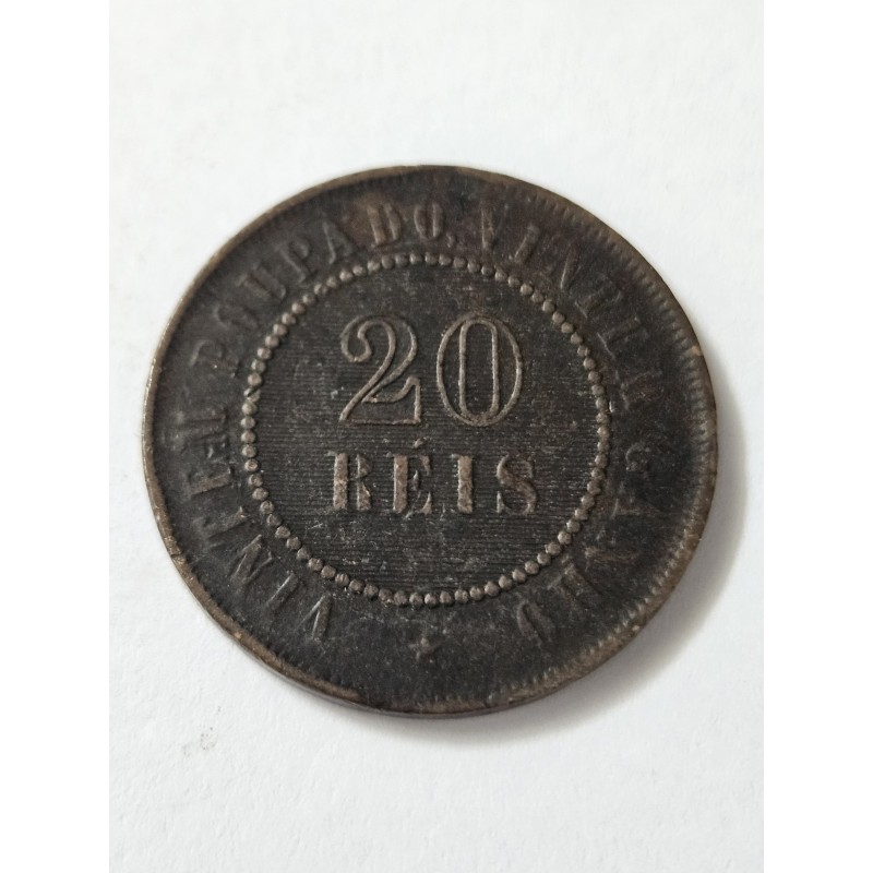 Moeda Brasil republica 20 réis 1911 bronze MBC