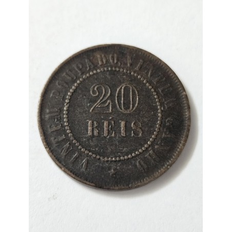 Moeda Brasil republica 20 réis 1911 bronze MBC
