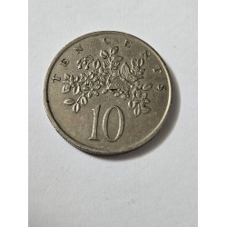 Moeda da Jamaica 10 cents 1969