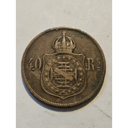 Moeda Brasil Império 40 reis 1873