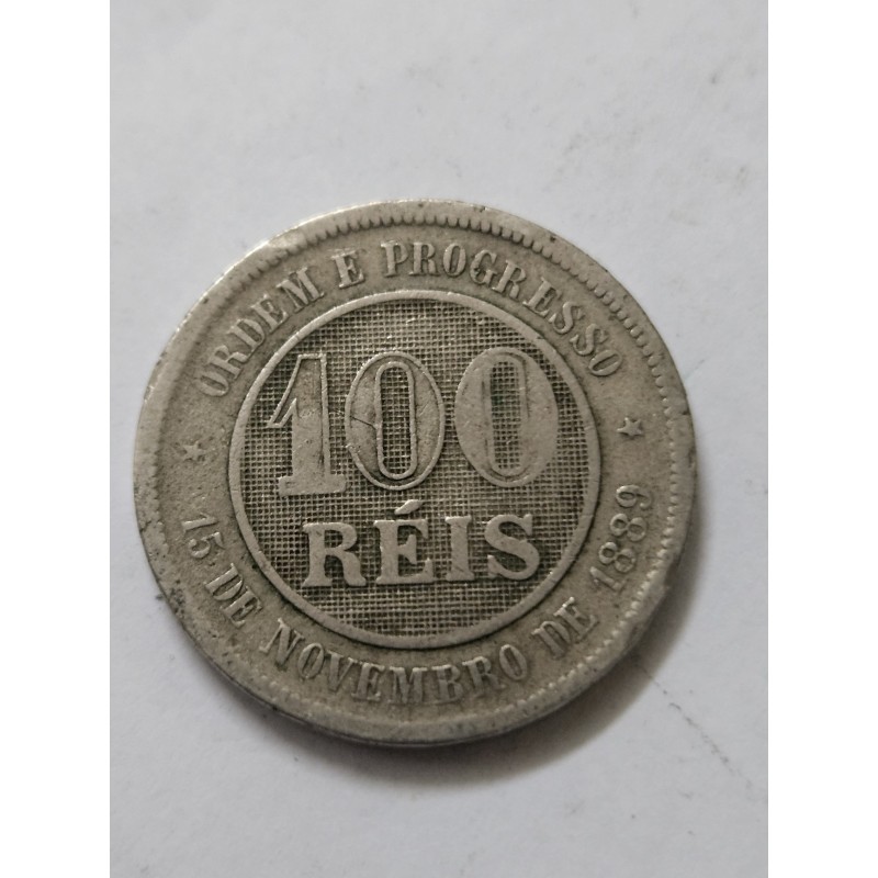 Moeda Brasil republica 100 réis 1895