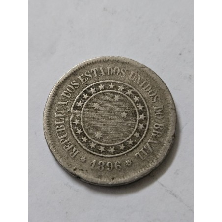 Moeda Brasil 100 réis 1896 mbc