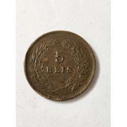 Moeda de Portugal 5 reis 1897 Soberba