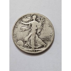 Moeda dos Estados Unidos half dólar 1943 prata MBC