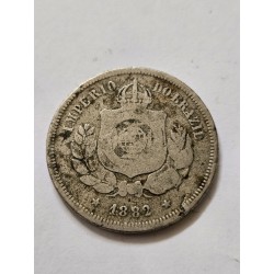 Moeda Brasil Império 100 réis 1882 MBC