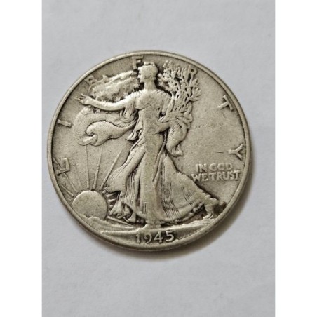 Moeda dos Estados Unidos Half dollar 1945 prata