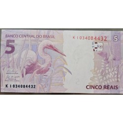 Cédula Brasil 5 reais KI Haddad FE
