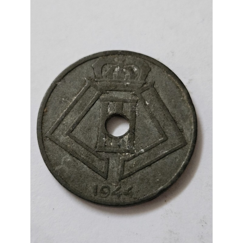 Moeda da Belgica 25 centimes 1944