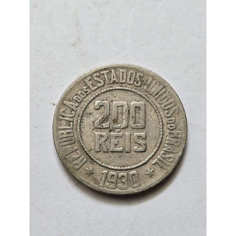 Moeda Brasil 200 réis 1930 MBC