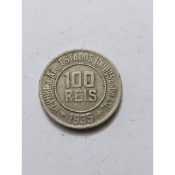 Moeda Brasil republica 100 réis 1935 MBC