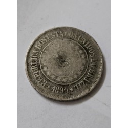 Moeda brasil Republica 200 réis 1899 MBC