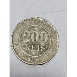 Moeda Brasil 200 réis 1897 republica MBC