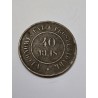 Moeda Brasil 40 réis 1909 bronze republica MBC