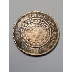 Moeda Brasil republica 40 reis 1900 MBC