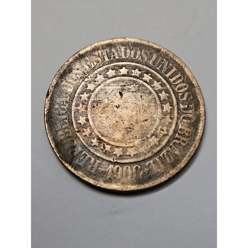 Moeda Brasil republica 40 reis 1900 MBC