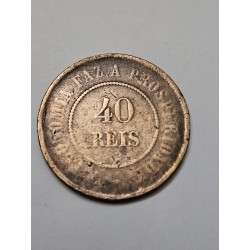 Moeda Brasil republica 40 reis 1900 MBC