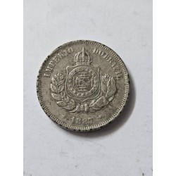 Moeda Brasil Império 50 réis 1887 cuproniquel MBC