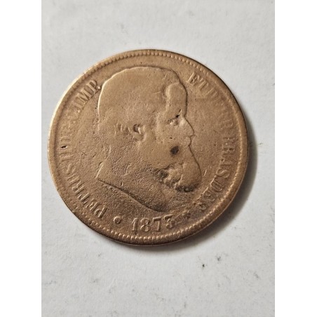 Moeda Brasil Imperio 40 reis 1873 Dom Pedro II