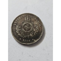 Moeda Brasil Império 50 réis 1886