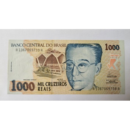 Cédula Brasil 1000 cruzeiros reais C238 Anisio Teixeira FE