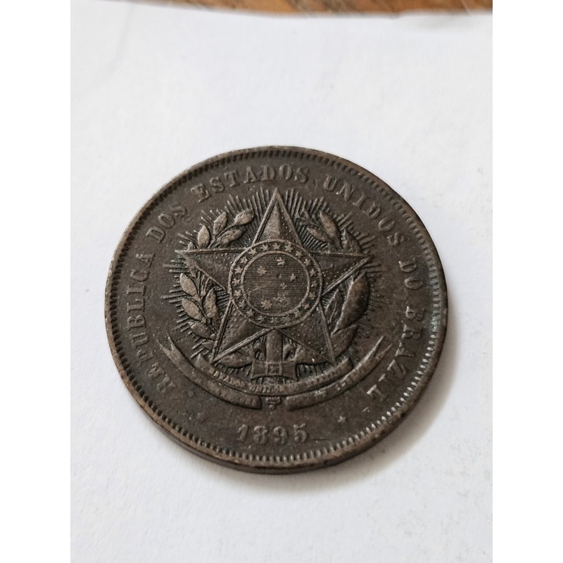 Moeda Brasil republica 20 réis 1895 MBC-S