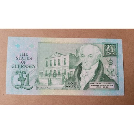 Cédula de Guernsey 1libra P48 FE