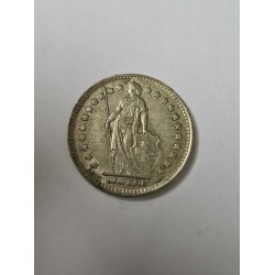 Moeda da Suiça 1 franco 1945 prata