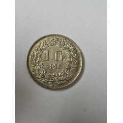 Moeda da Suiça 1 franco 1945 prata