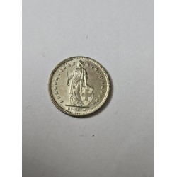 Moeda da Suiça meio franco 1945 prata