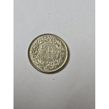 Moeda da Suiça meio franco 1945 prata