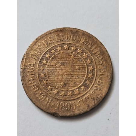 B819 Moeda Brasil 40 réis 1895 data dificil MBC