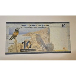 Cedula da Bolívia 10 bolivianos 2024 FE