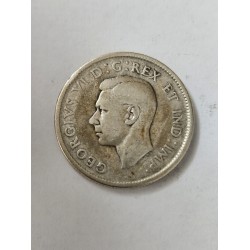 Moeda do Canada 25 cents 1944 prata
