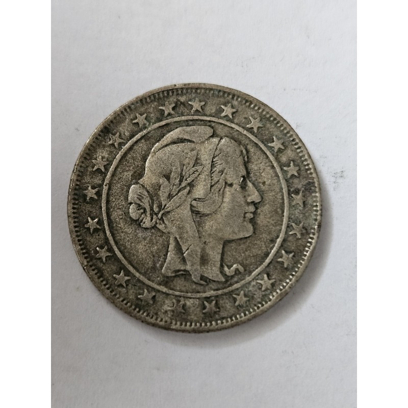 Moeda Brasil republica 2000 réis 1926 Mocinha prata MBC